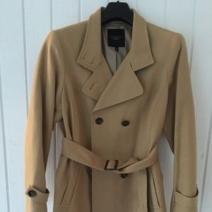 Talbots camel belted coat, size 18, EUC
